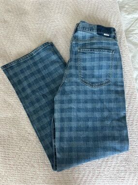 Blue Plaid Jeans